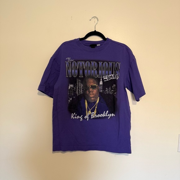 H&M | Notorious B.I.G. Purple Graphic T-Shirt - Picture 1 of 4
